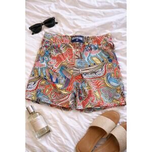 Vilebrequin Swim Trunks XL Multicolor Print Luxury Designer Beach Shorts